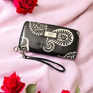 Gigi Hill Black and White Clutch Wristlet